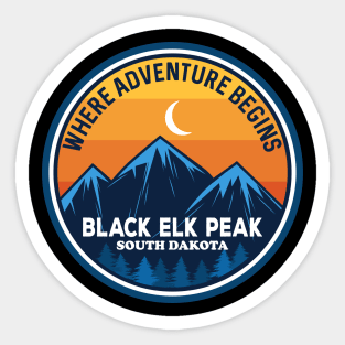 Black Elk Peak South Dakota Where Adventure Begins Sticker